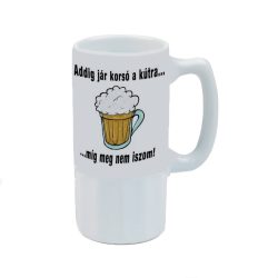 Egyedi fehér korsó