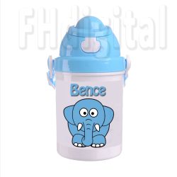 Műanyag Gyermek Kulacs Szívószállal 