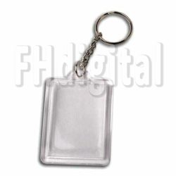 Üres Két Oldalas Akril Kulcstartó